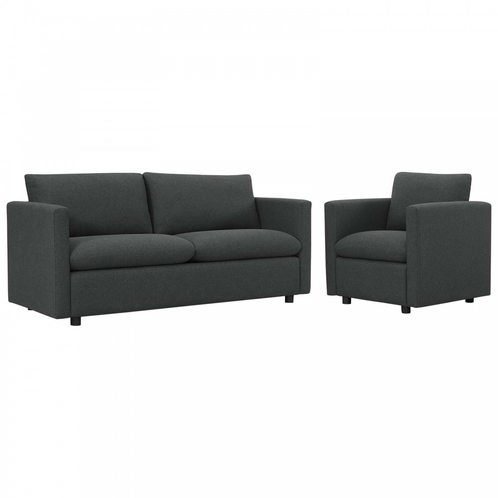Activate Upholstered Fabric Sofa and Armchair Set Activate Upholstered Fabric Sofa and Armchair Set