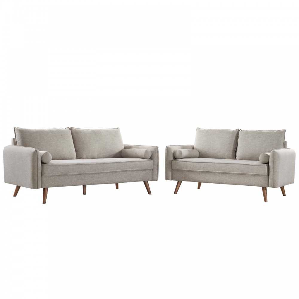 Revive Upholstered Fabric Sofa and Loveseat Set Revive Upholstered Fabric Sofa and Loveseat Set