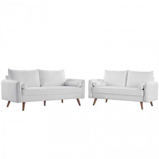 Revive Upholstered Fabric Sofa and Loveseat Set