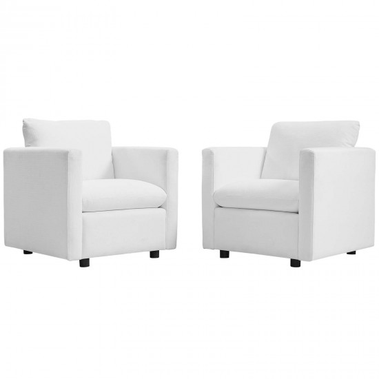 Activate Upholstered Fabric Armchair Set of 2