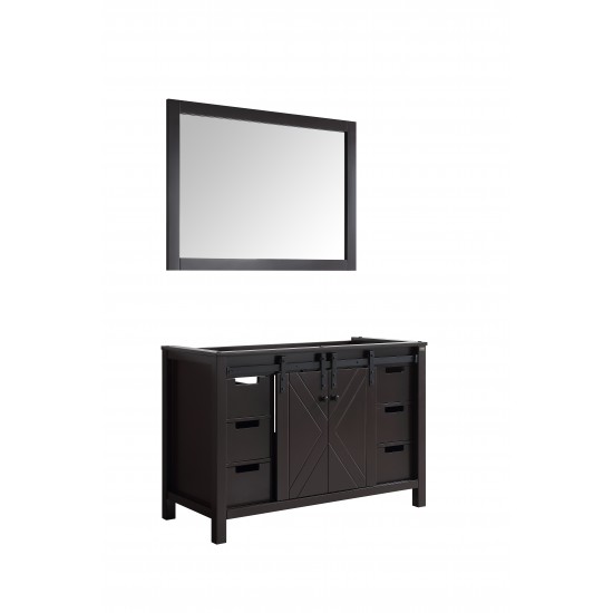 Marsyas 48" Brown Single Vanity, no Top and 44" Mirror