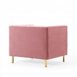 Shift Channel Tufted Performance Velvet Armchair