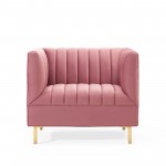 Shift Channel Tufted Performance Velvet Armchair