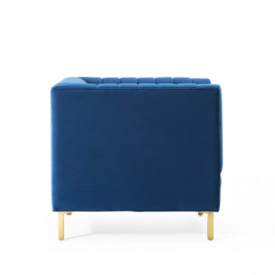 Shift Channel Tufted Performance Velvet Armchair