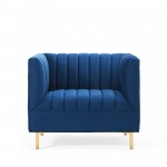 Shift Channel Tufted Performance Velvet Armchair