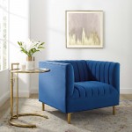 Shift Channel Tufted Performance Velvet Armchair