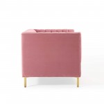 Shift Channel Tufted Performance Velvet Loveseat