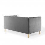 Shift Channel Tufted Performance Velvet Loveseat