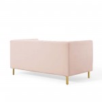 Shift Channel Tufted Performance Velvet Loveseat