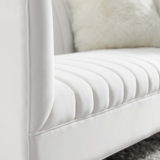 Shift Channel Tufted Performance Velvet Loveseat