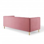 Shift Channel Tufted Performance Velvet Sofa