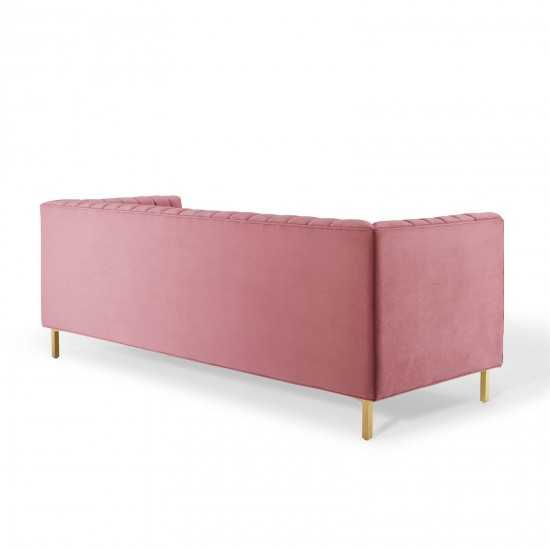 Shift Channel Tufted Performance Velvet Sofa