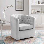 Prospect Tufted Performance Velvet Swivel Armchair