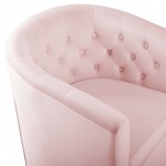 Prospect Tufted Performance Velvet Swivel Armchair