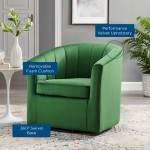 Prospect Performance Velvet Swivel Armchair