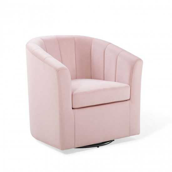 Prospect Performance Velvet Swivel Armchair