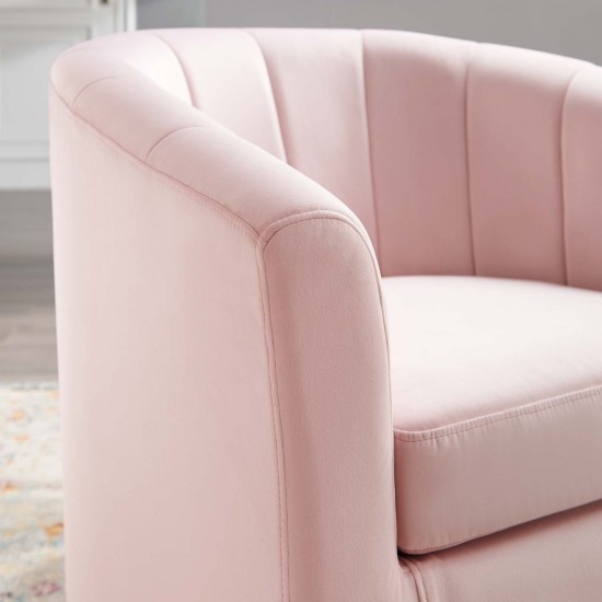 Prospect Performance Velvet Swivel Armchair