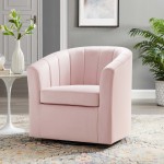 Prospect Performance Velvet Swivel Armchair