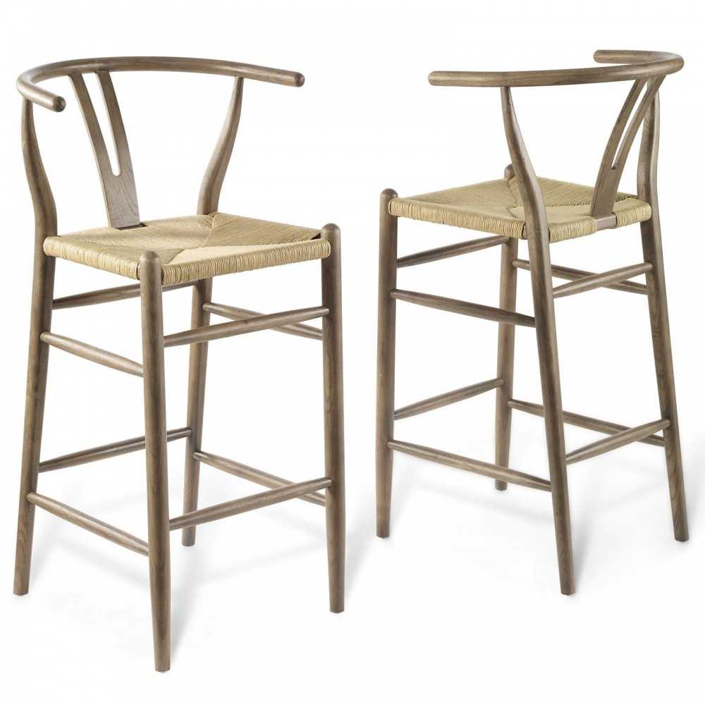 Amish Wood Bar Stool Set of 2 Amish Wood Bar Stool Set of 2