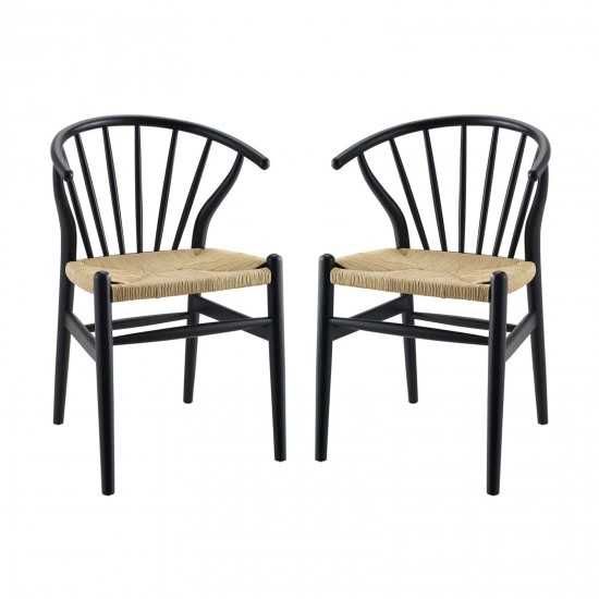 Flourish Spindle Wood Dining Side Chair Set of 2