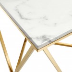 Vertex Gold Metal Stainless Steel End Table