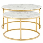 Ravenna Artificial Marble Nesting Coffee Table