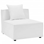 Saybrook Outdoor Patio Upholstered Sectional Sofa Armless Chair