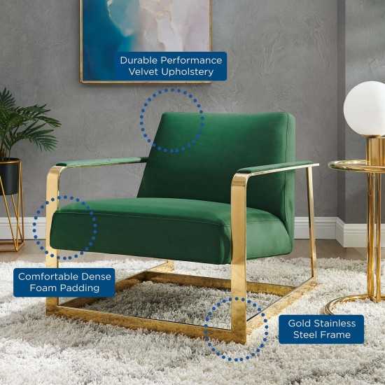 Seg Performance Velvet Accent Chair