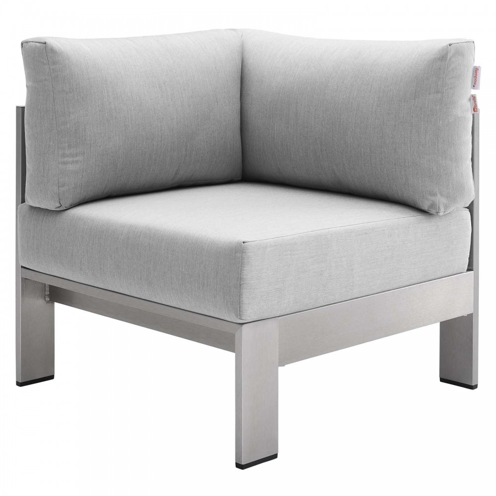 Shore Sunbrella® Fabric Aluminum Outdoor Patio Corner Sofa Shore Sunbrella® Fabric Aluminum Outdoor Patio Corner Sofa