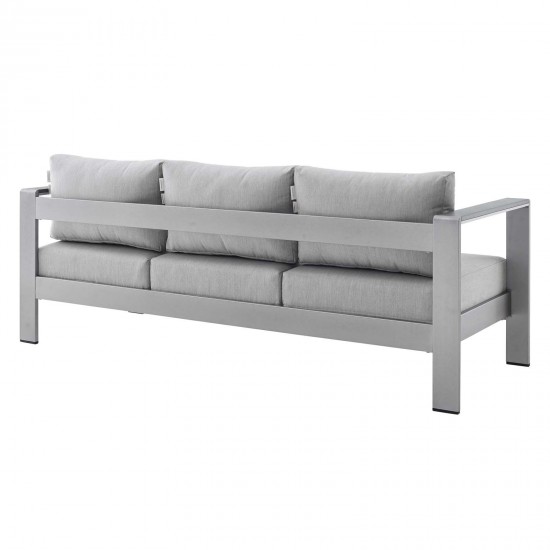 Shore Sunbrella® Fabric Aluminum Outdoor Patio Sofa