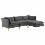 Ardent 4-Piece Performance Velvet Sectional Sofa