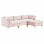 Ardent 4-Piece Performance Velvet Sectional Sofa