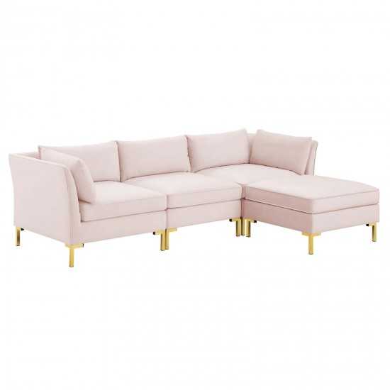 Ardent 4-Piece Performance Velvet Sectional Sofa