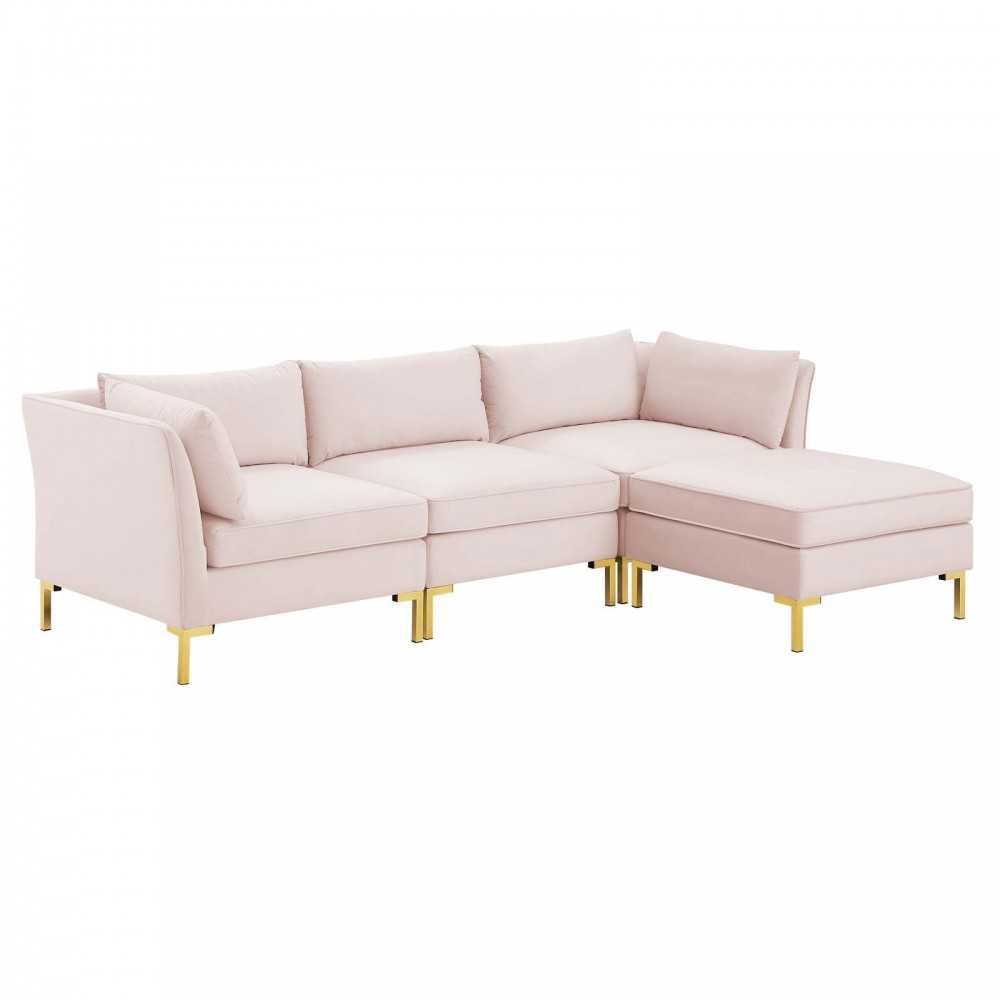 Ardent 4-Piece Performance Velvet Sectional Sofa