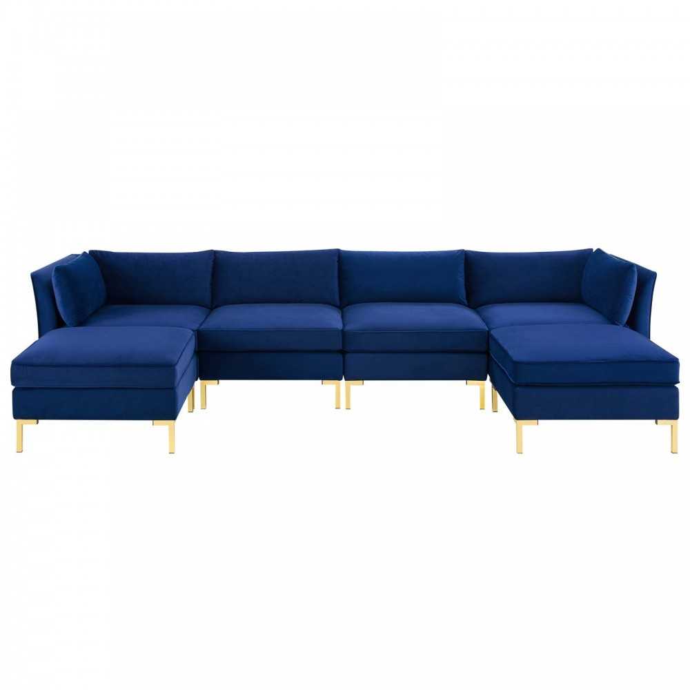 Ardent 6-Piece Performance Velvet Sectional Sofa