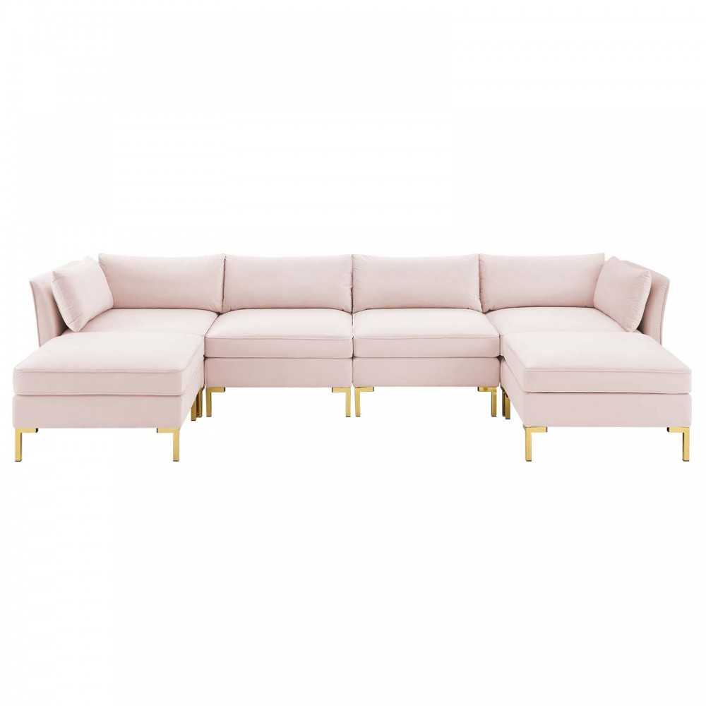 Ardent 6-Piece Performance Velvet Sectional Sofa