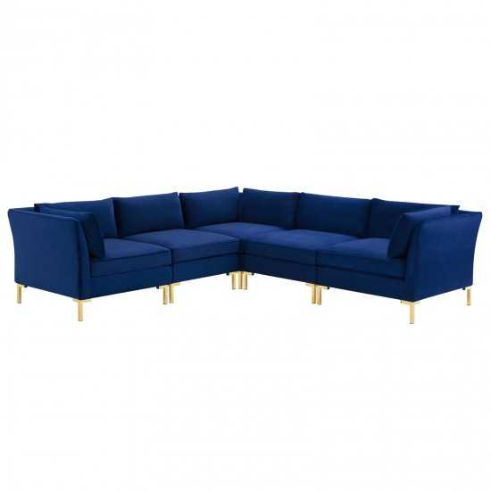 Ardent 5-Piece Performance Velvet Sectional Sofa