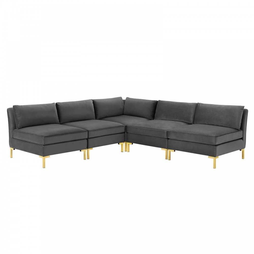 Ardent 5-Piece Performance Velvet Sectional Sofa Ardent 5-Piece Performance Velvet Sectional Sofa