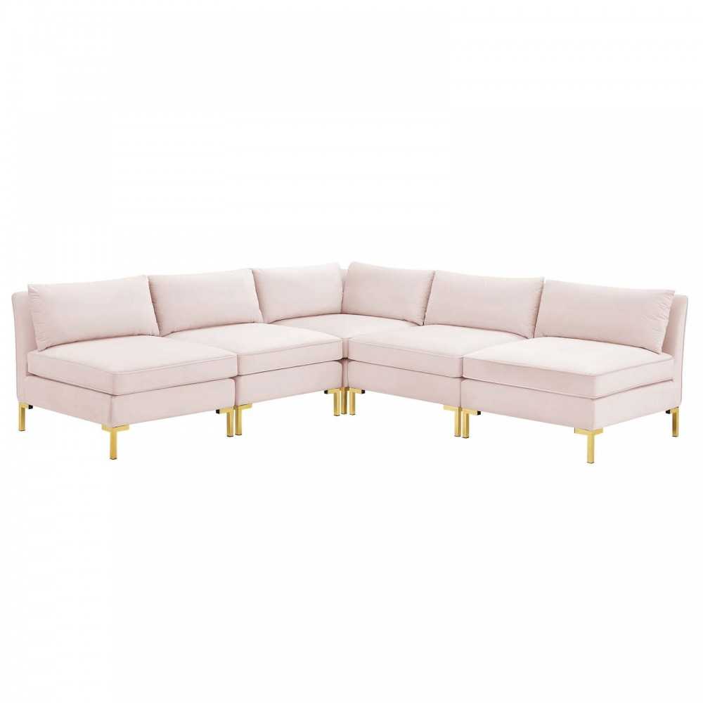 Ardent 5-Piece Performance Velvet Sectional Sofa