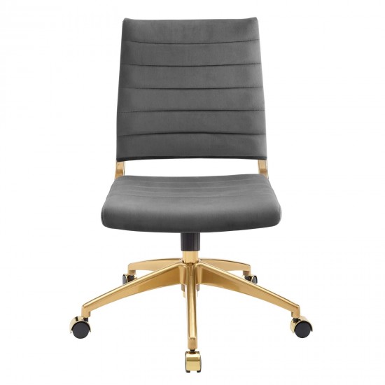 Jive Armless Mid Back Performance Velvet Office Chair