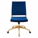 Jive Armless Mid Back Performance Velvet Office Chair