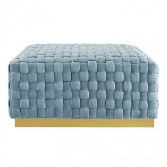 Florence Square Performance Velvet Ottoman