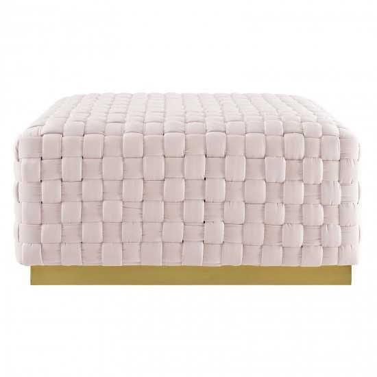 Florence Square Performance Velvet Ottoman