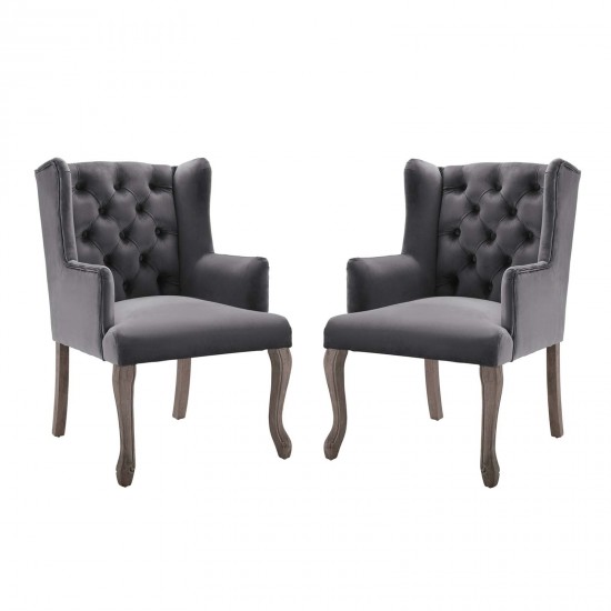 Realm Armchair Performance Velvet Set of 2