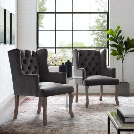 Realm Armchair Performance Velvet Set of 2