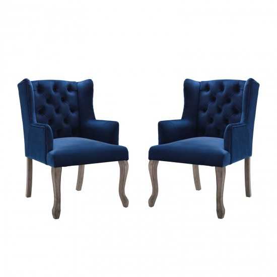 Realm Armchair Performance Velvet Set of 2