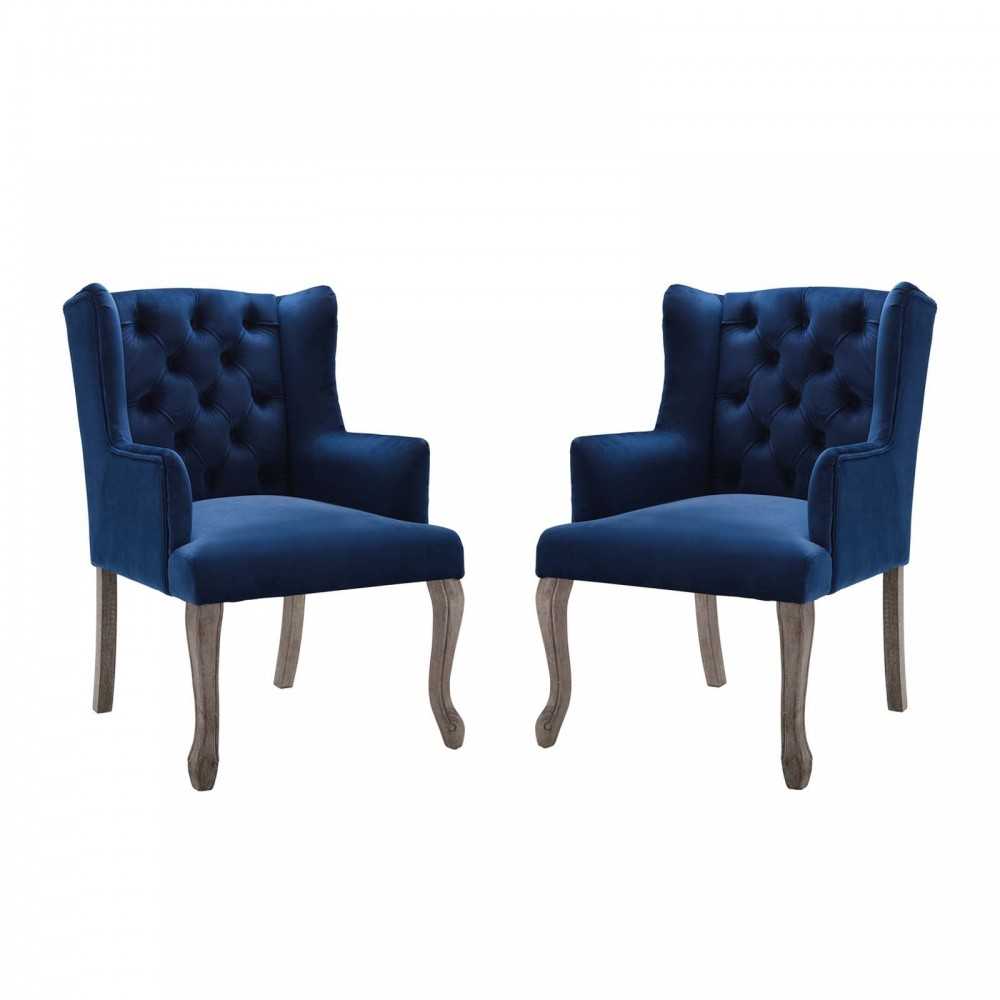 Realm Armchair Performance Velvet Set of 2