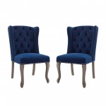 Apprise Side Chair Performance Velvet Set of 2