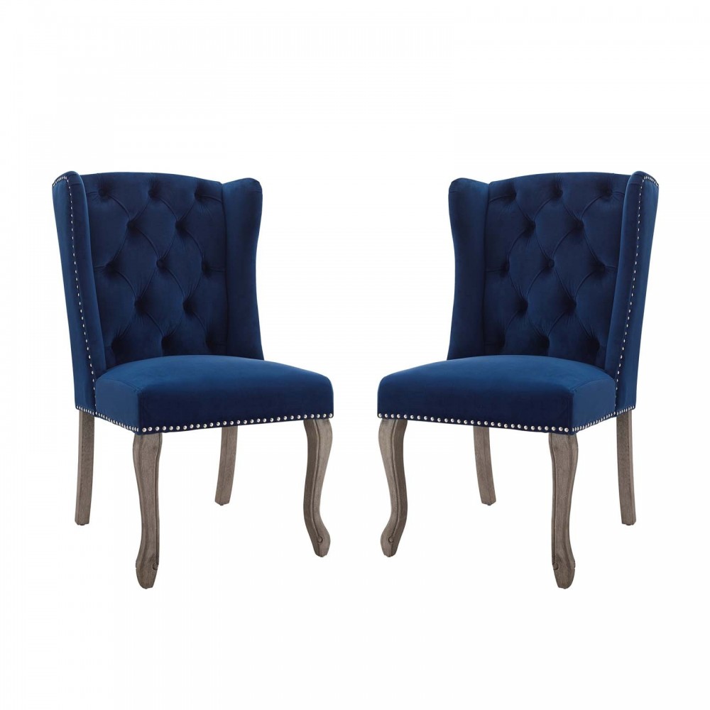 Apprise Side Chair Performance Velvet Set of 2