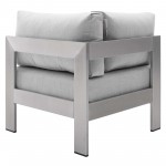 Shore Sunbrella® Fabric Outdoor Patio Aluminum 5 Piece Sectional Sofa Set